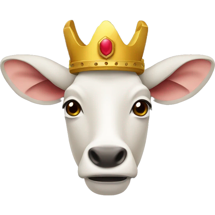 Una cabra con una corona en la cabeza emoji