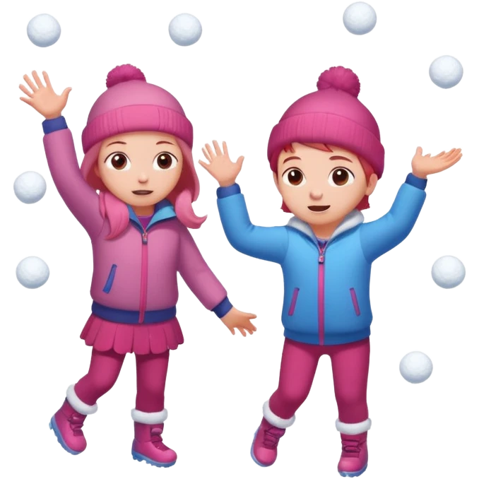 snowball fight pair emoji