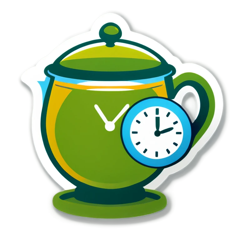 Clock that tea emoji