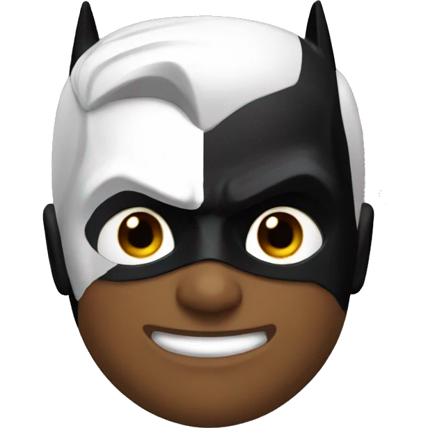 White batman black robin emoji