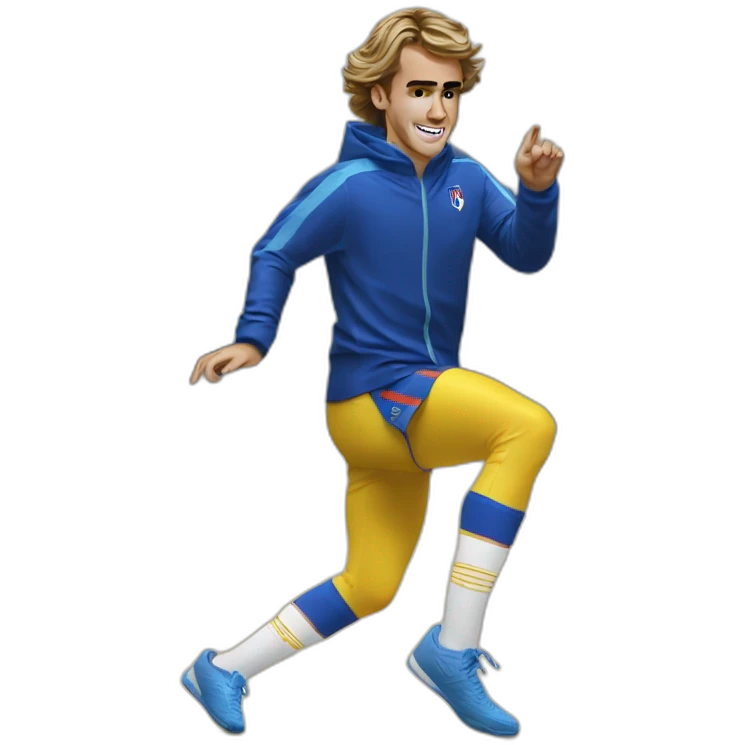 Griezmann doing the Hotline bling dance emoji