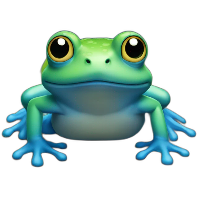 grenouille bleu emoji