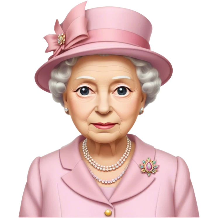 
Queen Elizabeth in pastel clothes emoji