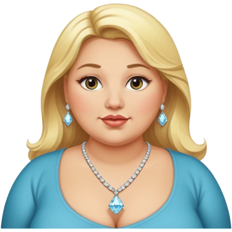 very fat beautiful rich blonde woman emoji