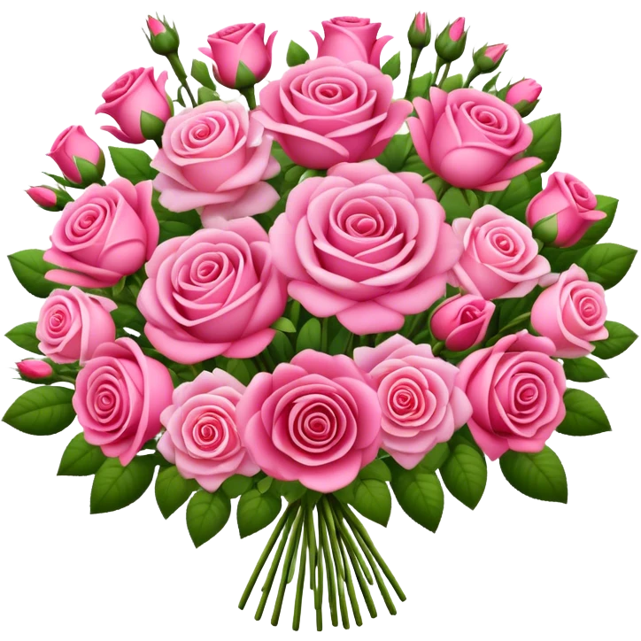 Huge pink flower bouquet with different flowers and pink tones and roses emoji