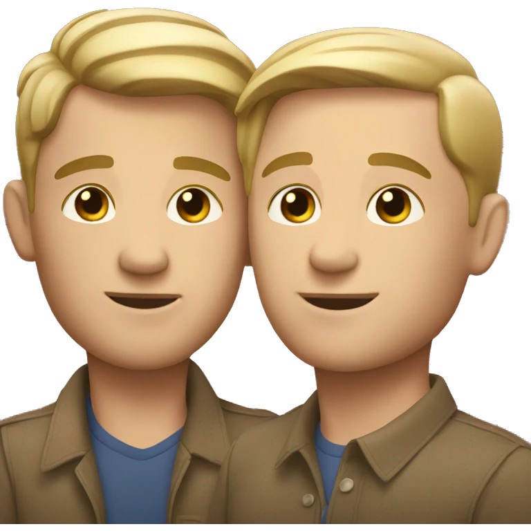 Gay white male couple emoji