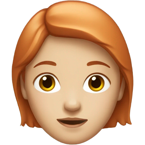 Redhead girl with fair skin emoji