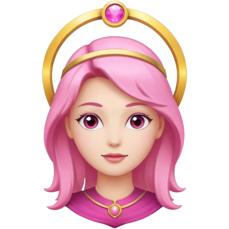 angel emoji, beautiful pink woman with a halo emoji