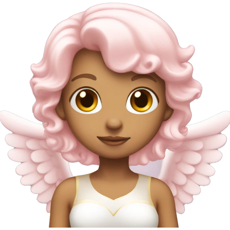 light pink heart angel emoji