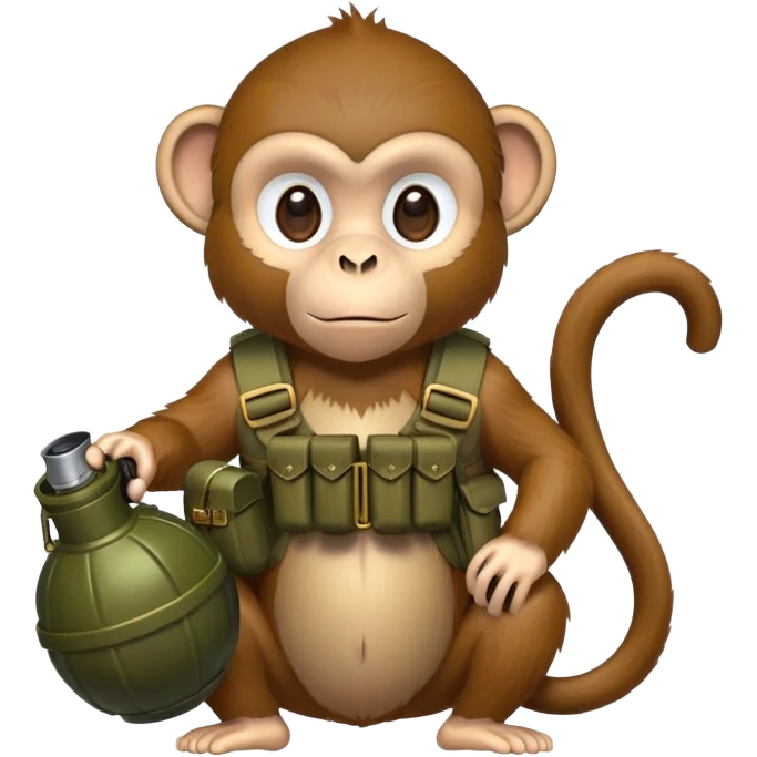 monkey with a grenade emoji