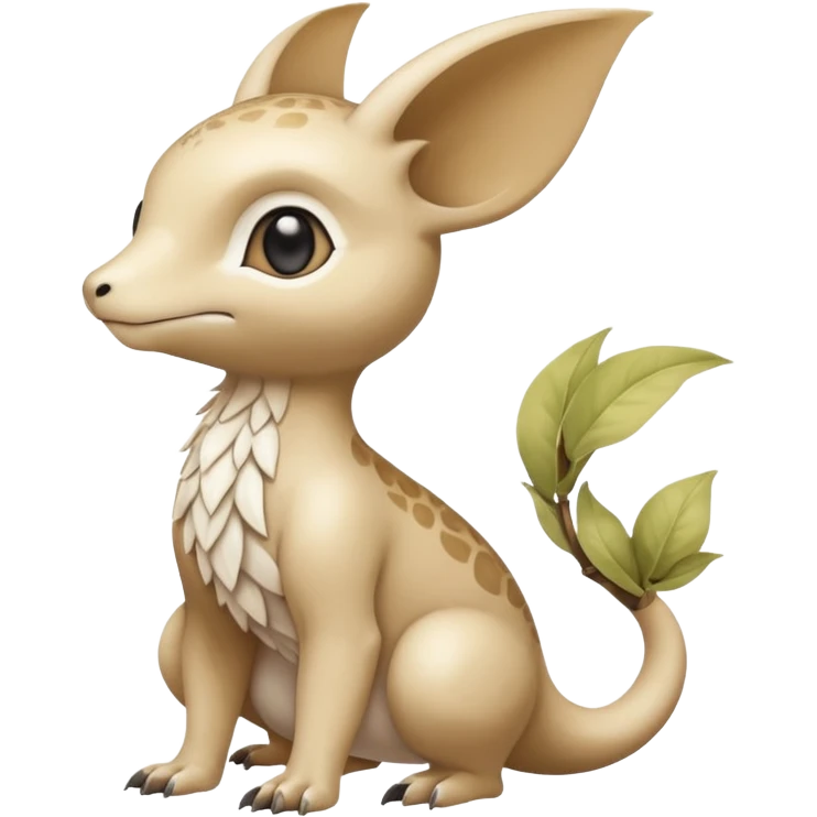 White soft natural realistic romantic vintage antique divine beautiful elegant pretty precious cute young youthful  Fakémon-Pokémon-hybrid-creature emoji