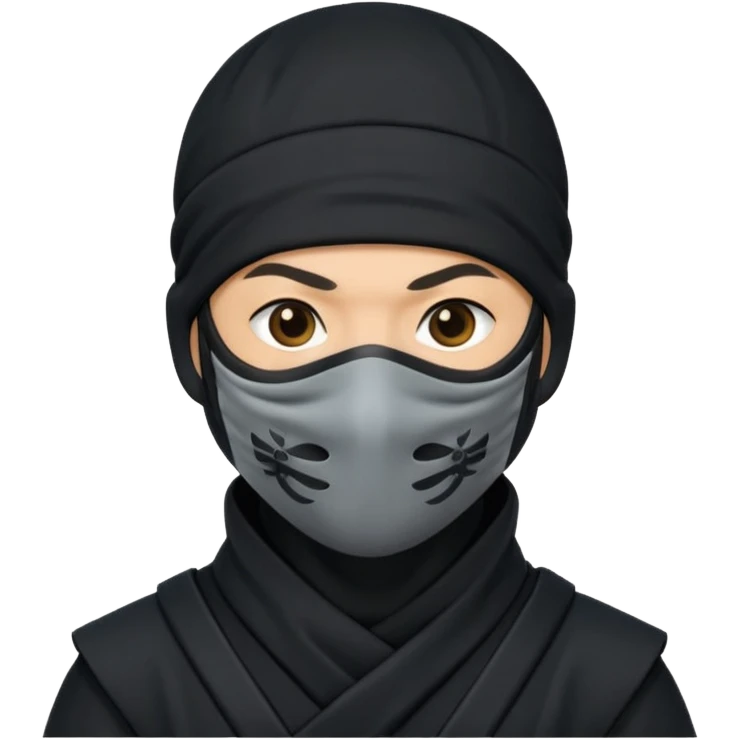  Ninja with mask covering mouth emoji