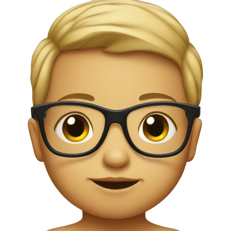 Baby in glasses  emoji