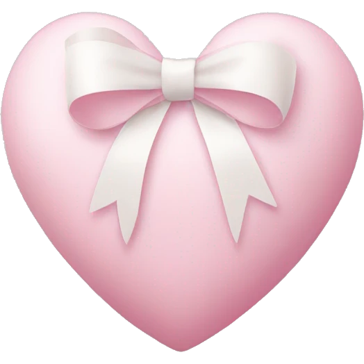 The pastel pink heart wrapped in white bow emoji