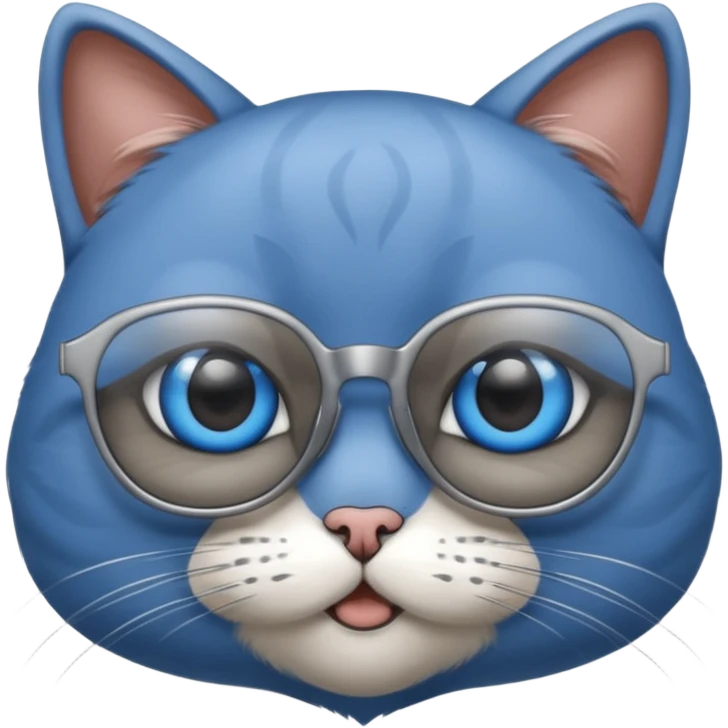 Un chat avec des lunettes emoji
