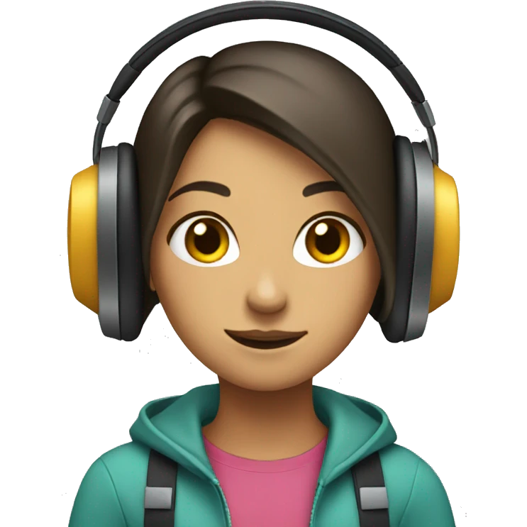 headphone with a girl  emoji