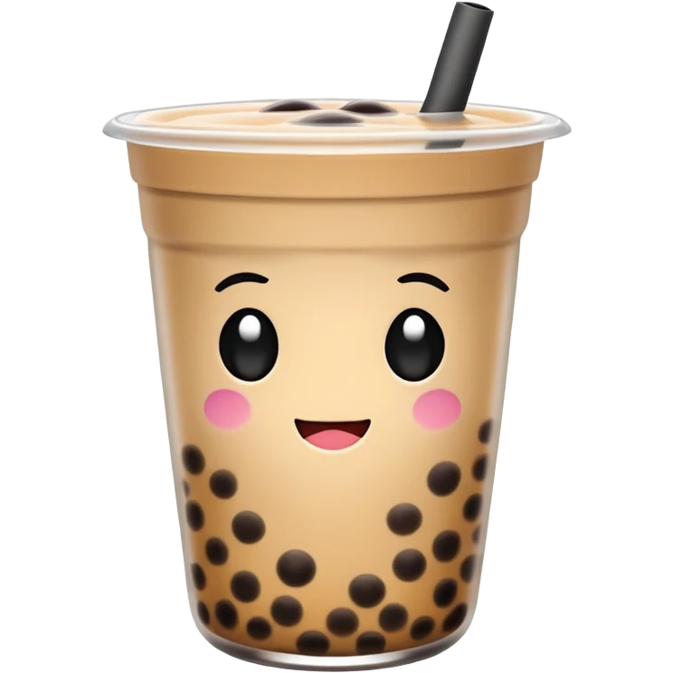 Emoji with boba tea emoji