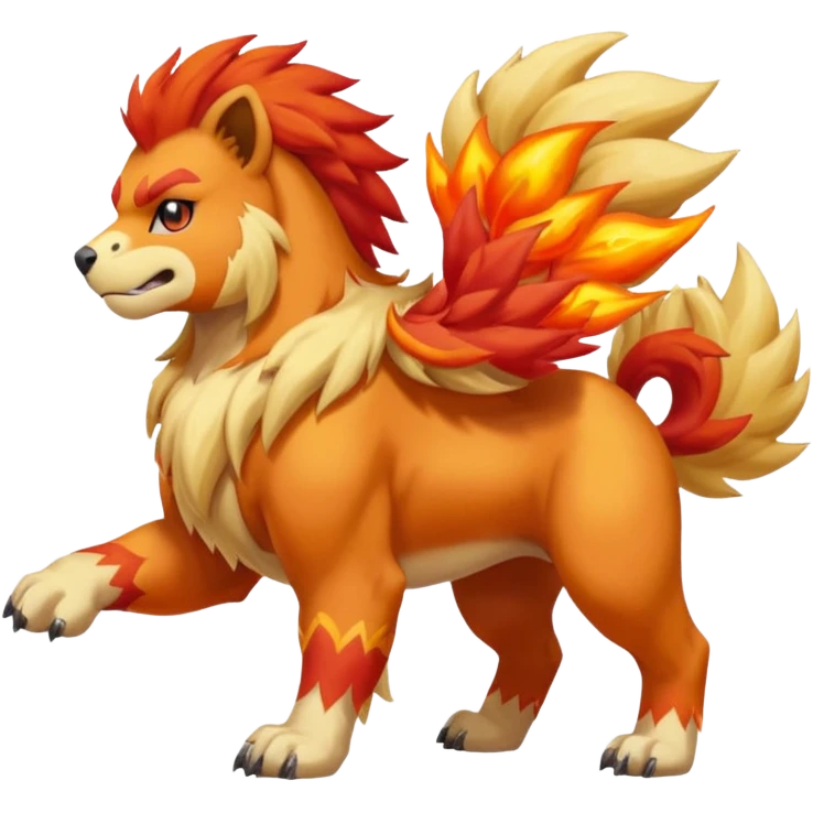 Growlithe-Aracanine-Ponyta-Entei-fusion (full body) emoji