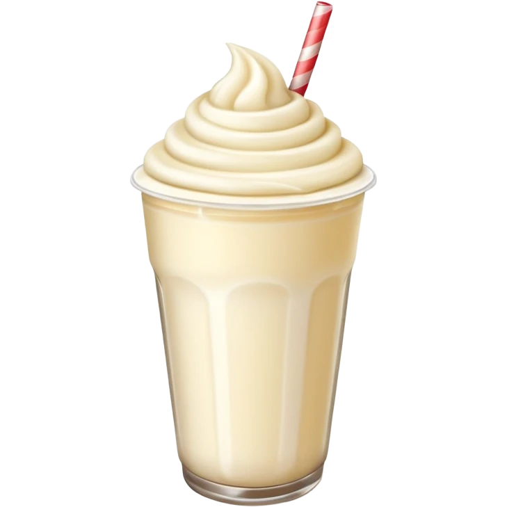 Milkshake vanilla takeaway  emoji