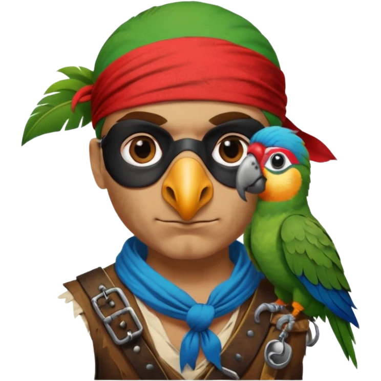 pirate and parrot emoji