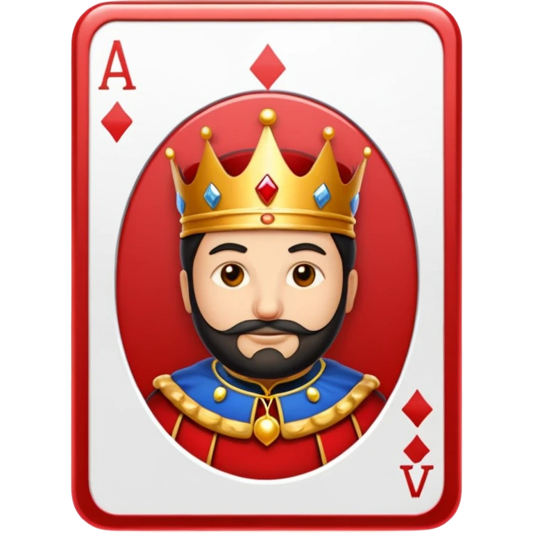 Solitaire card king emoji