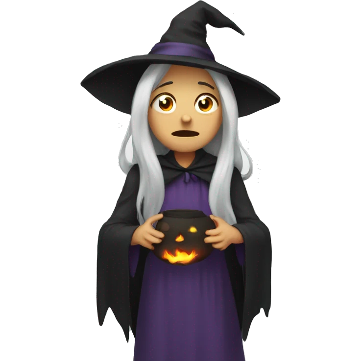 crying witch emoji