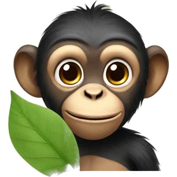 monkey with a leaf emoji