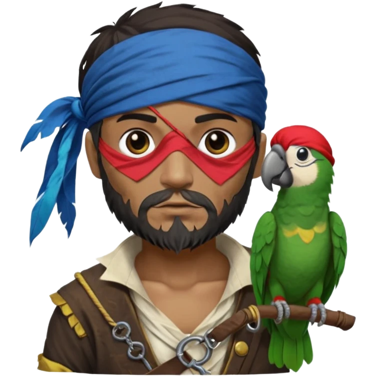 pirate and parrot emoji