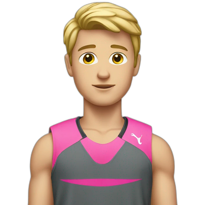 white boy with pink Nike pull emoji