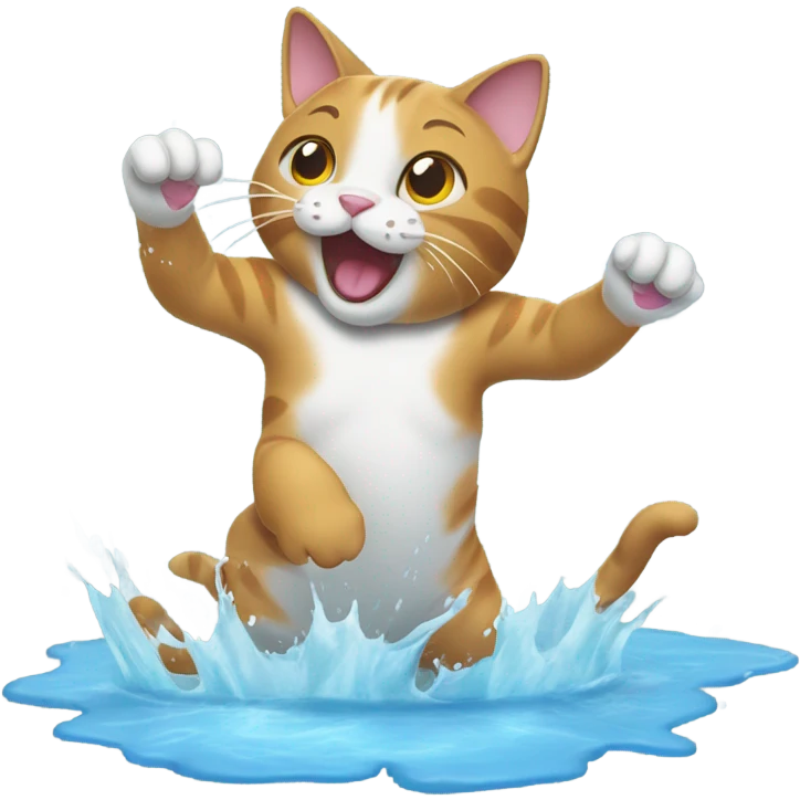 swimming cat  emoji