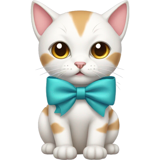 Cat with a a bow emoji