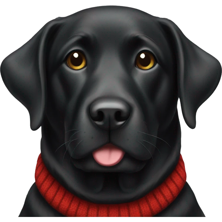 Black lab with Christmas jumper emoji