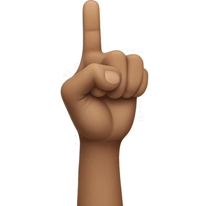 two finger point  emoji