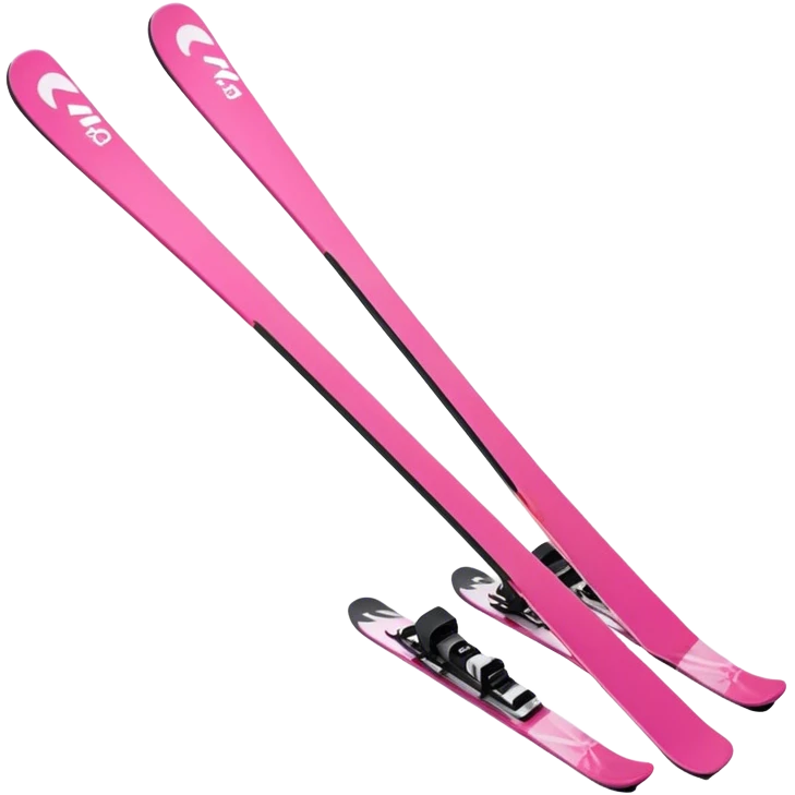 Pink alpine skis  emoji