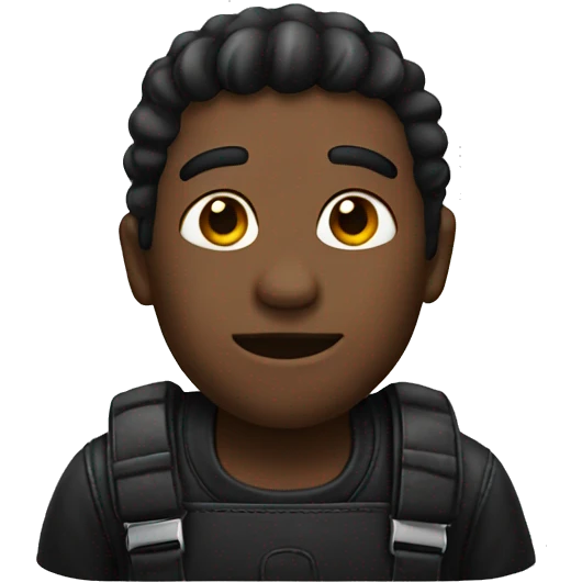 A black rib  emoji