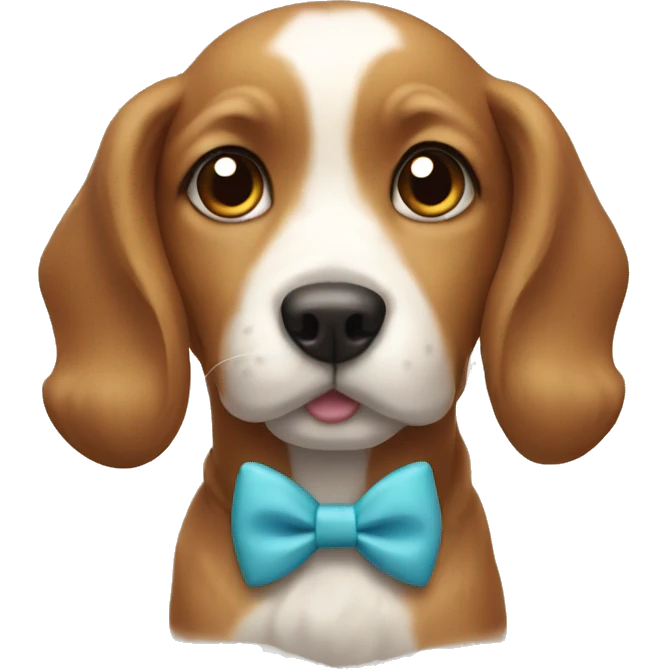 dog with bow  emoji