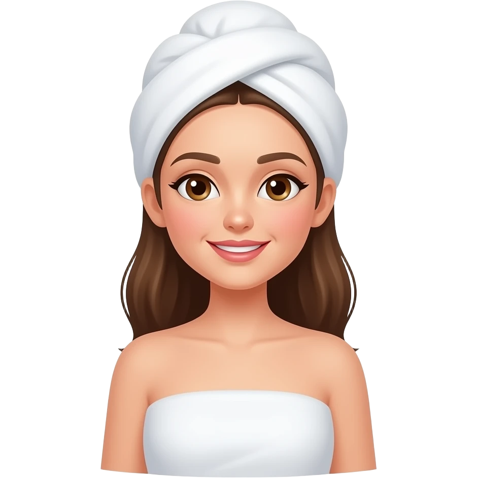 Coming girl having spa day emoji