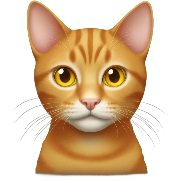 ginger cat with yellow eyes  emoji