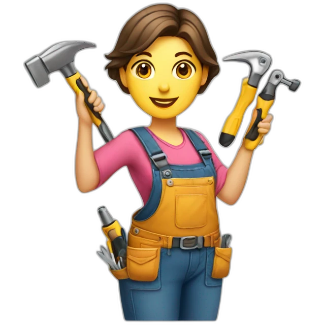 expert handyman female tools emoji