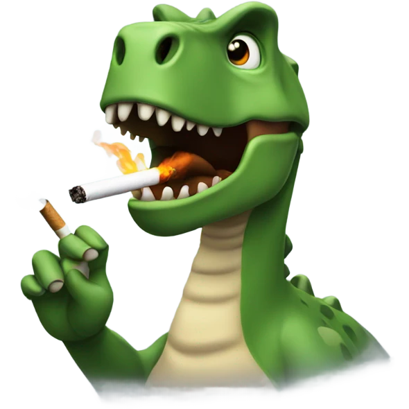 Dino smoking  emoji