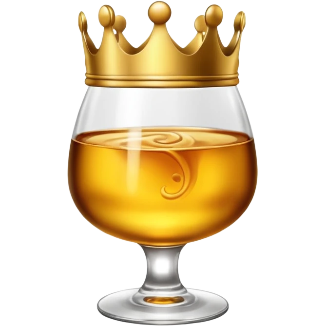 crown royal crown gold glass with black background emoji