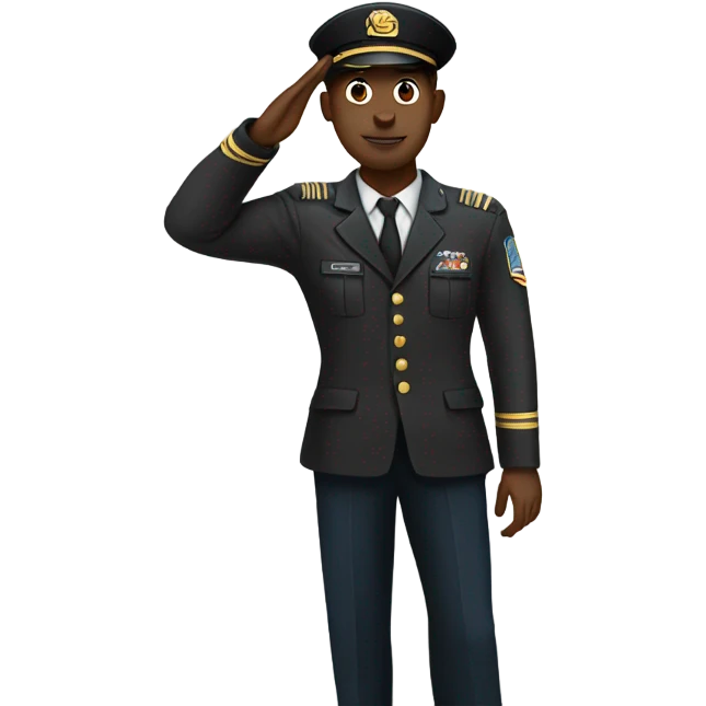 Black guy saluting  emoji