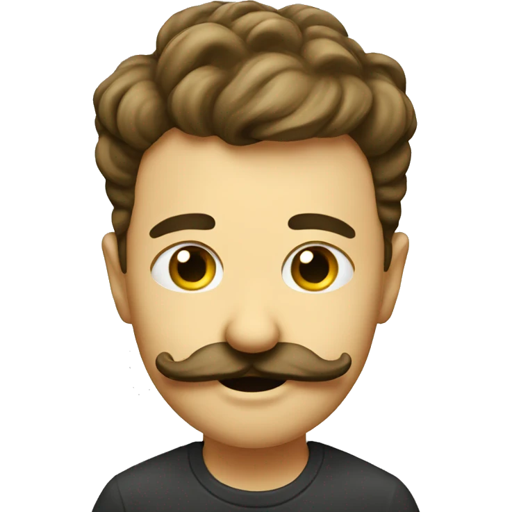 smelling the mustache emoji