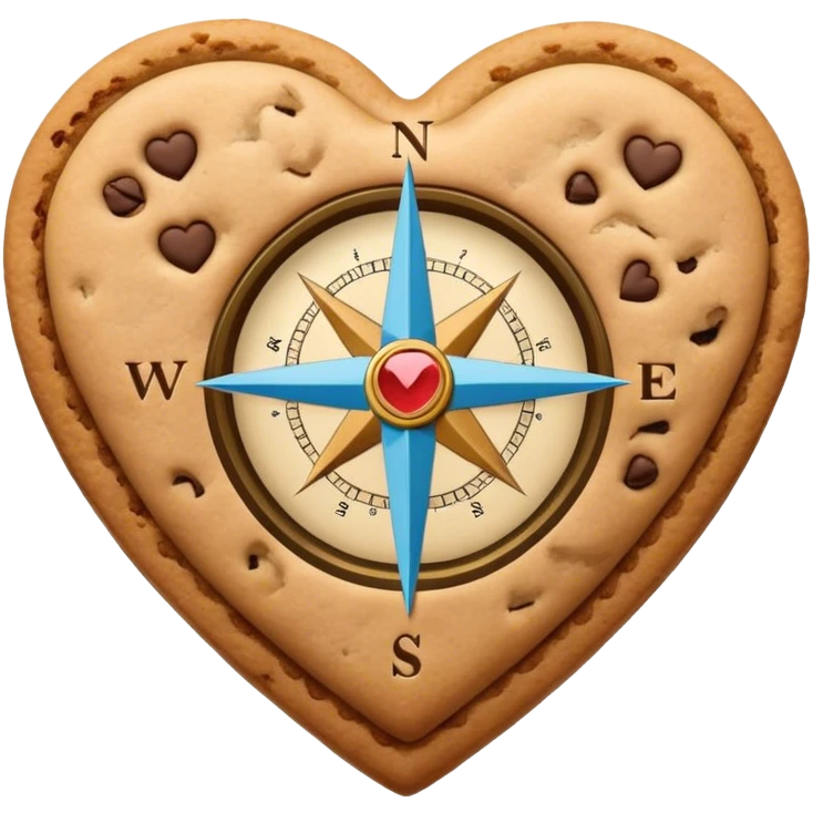 cookie heart compass emoji