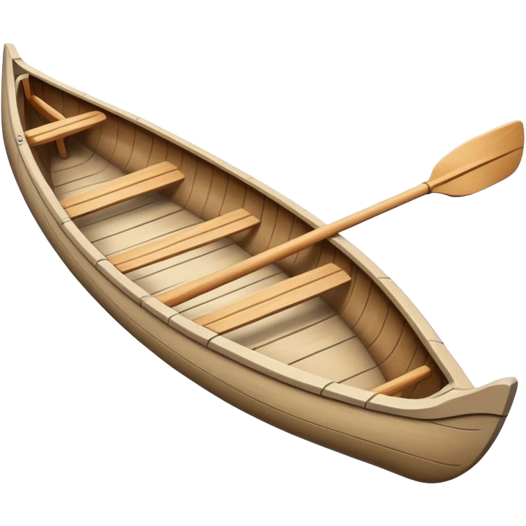 Beige canoe emoji