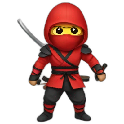 Red ninja emoji