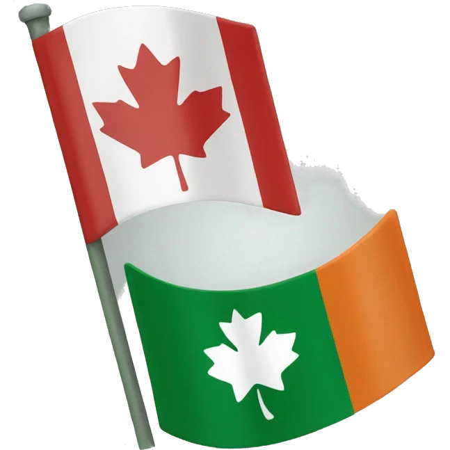 Irish and Canadian flag  emoji