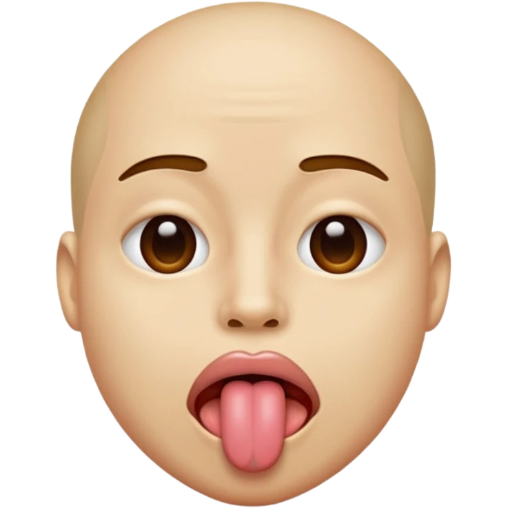 Tongue sticking out but mouth not open emoji