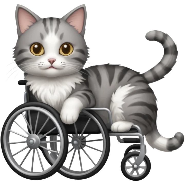 cat wheelchair emoji