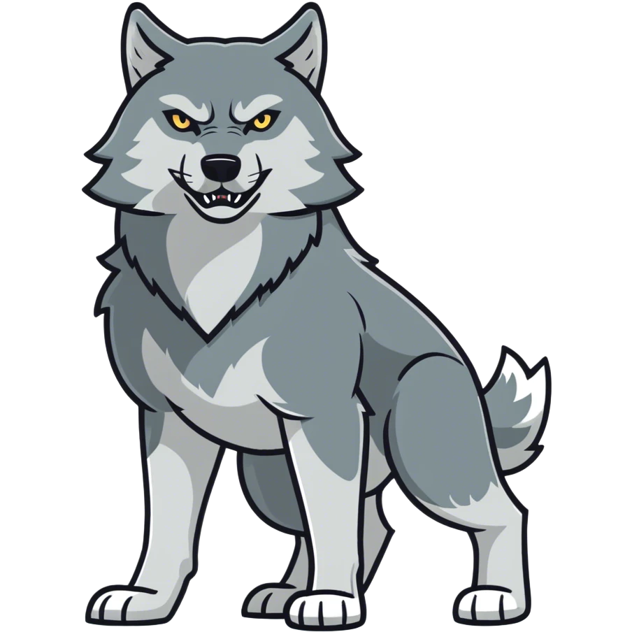 Buff alpha wolf  emoji